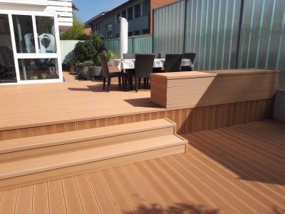 Eco Deck Classic Terrasse in der Farbe Walnuss