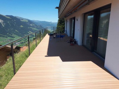 Eco Deck FinLine Terrasse in der Farbe Walnuss